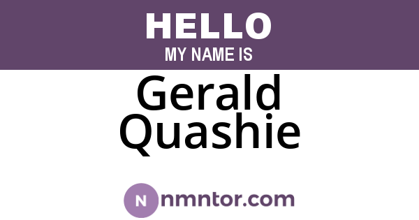 Gerald Quashie