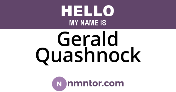 Gerald Quashnock