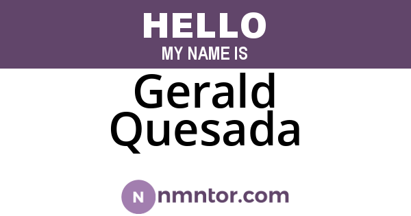 Gerald Quesada