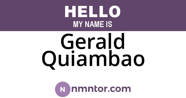 Gerald Quiambao