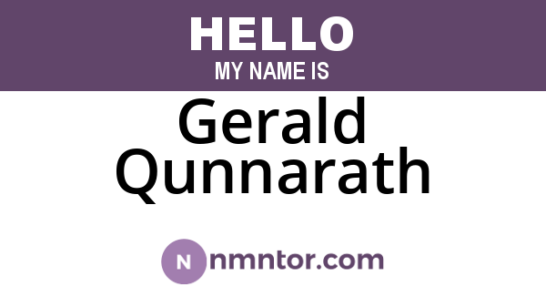 Gerald Qunnarath