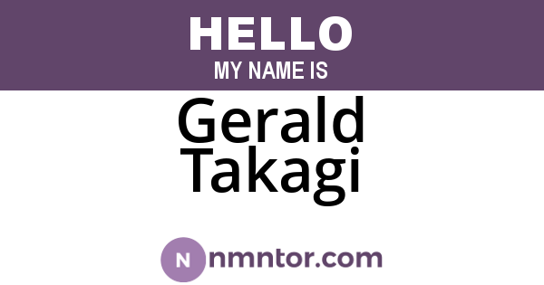 Gerald Takagi