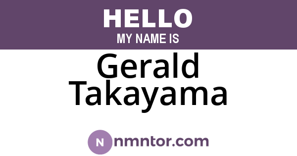Gerald Takayama
