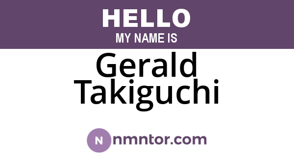 Gerald Takiguchi