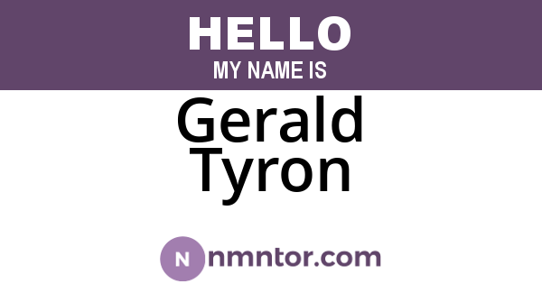 Gerald Tyron
