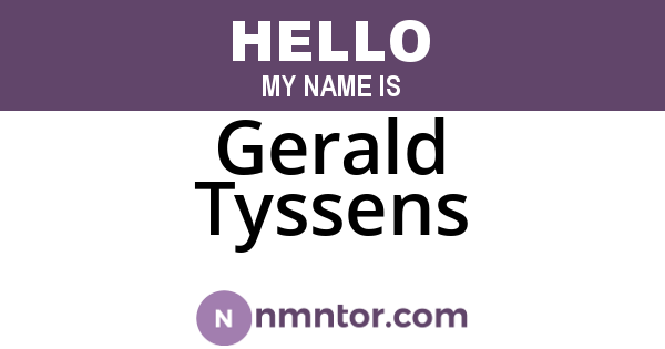 Gerald Tyssens