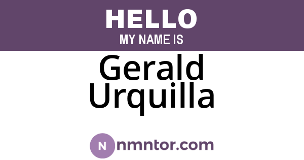 Gerald Urquilla