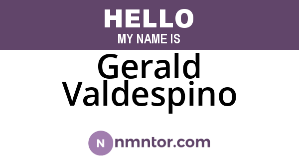 Gerald Valdespino