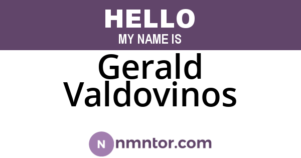 Gerald Valdovinos