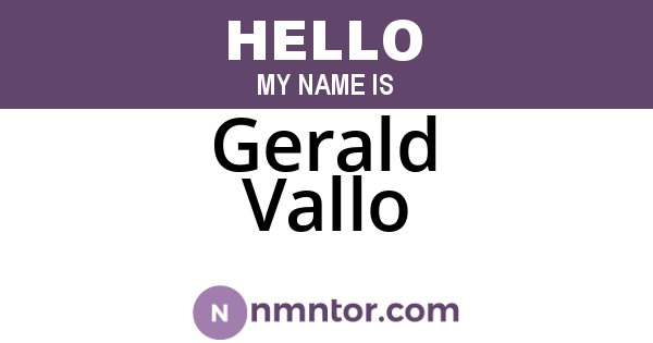 Gerald Vallo