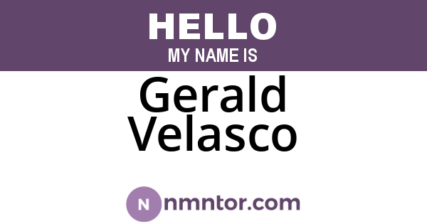 Gerald Velasco