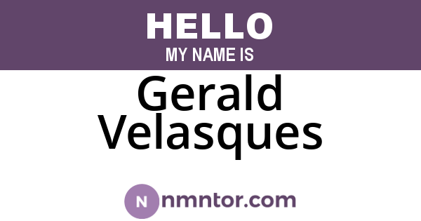 Gerald Velasques