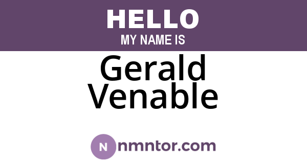 Gerald Venable