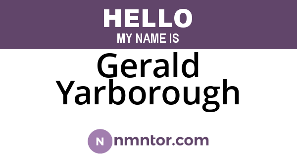 Gerald Yarborough