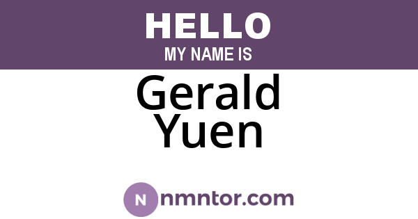 Gerald Yuen