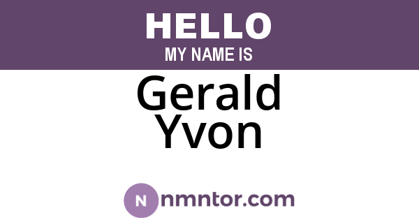 Gerald Yvon