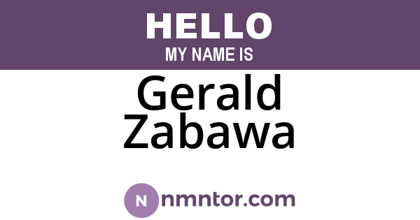Gerald Zabawa