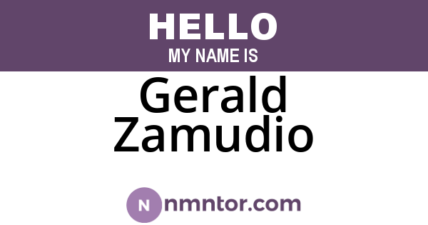 Gerald Zamudio