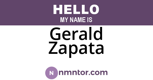 Gerald Zapata