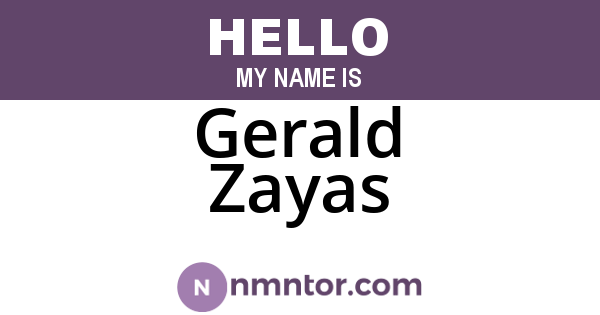 Gerald Zayas