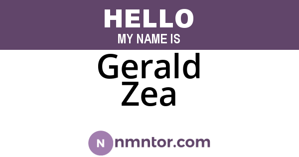 Gerald Zea