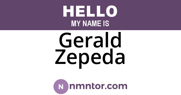 Gerald Zepeda