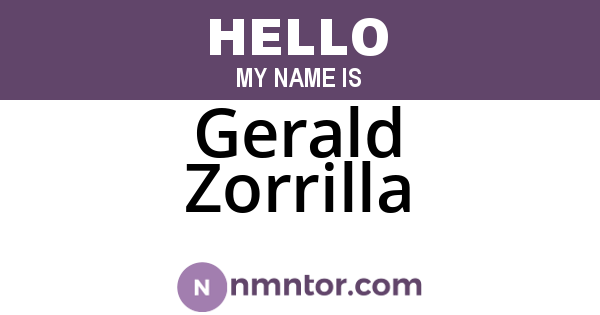 Gerald Zorrilla