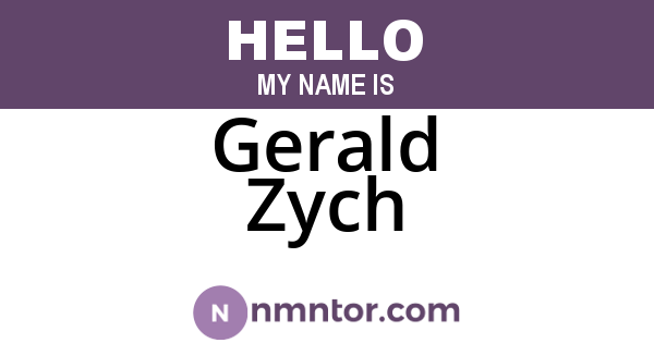 Gerald Zych