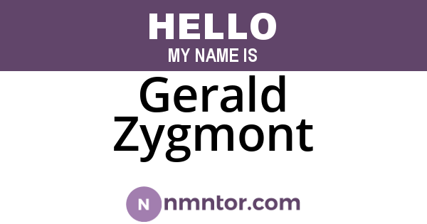 Gerald Zygmont