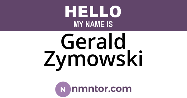 Gerald Zymowski