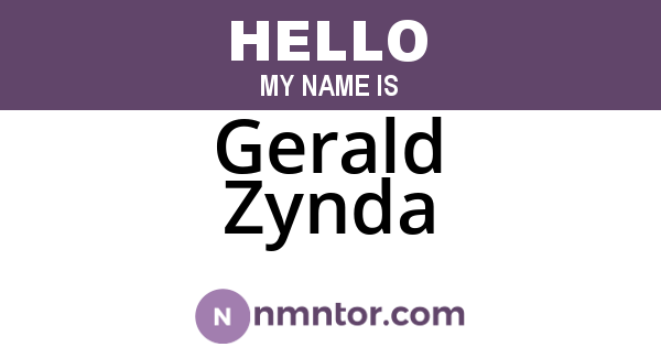 Gerald Zynda