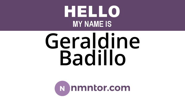 Geraldine Badillo