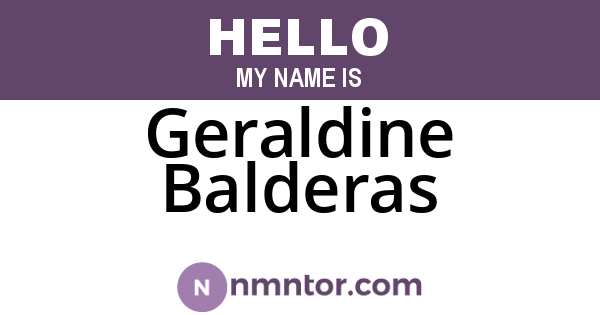 Geraldine Balderas