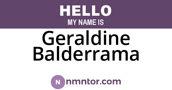 Geraldine Balderrama