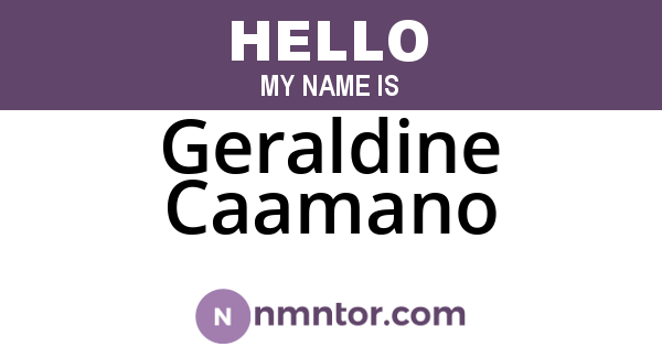 Geraldine Caamano