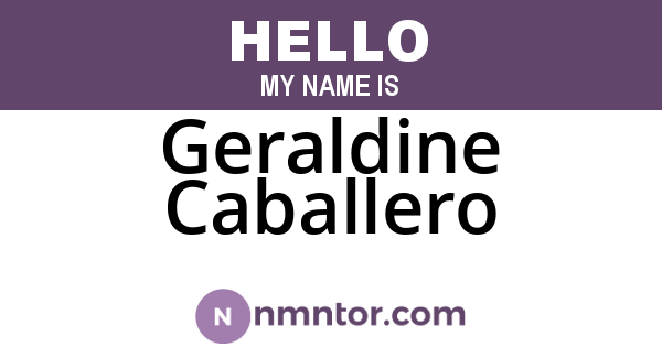 Geraldine Caballero