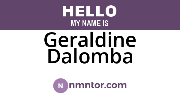 Geraldine Dalomba