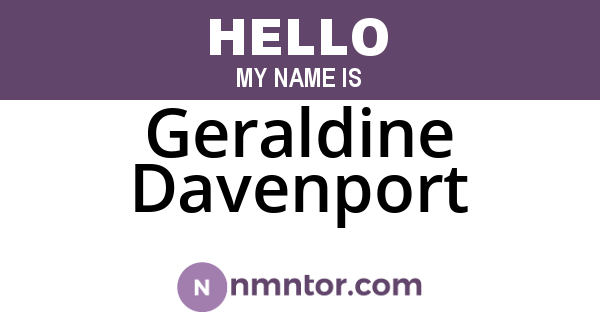 Geraldine Davenport