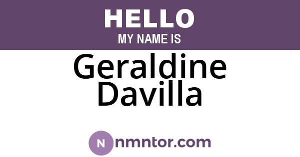 Geraldine Davilla