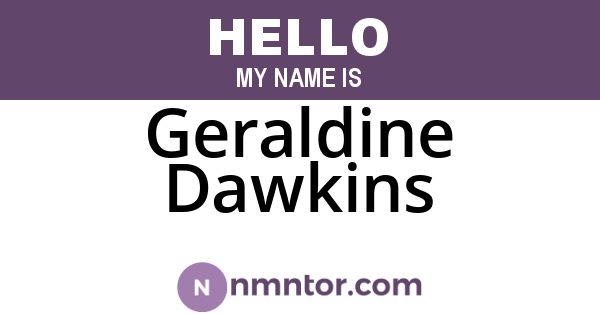 Geraldine Dawkins