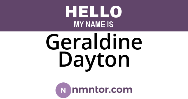 Geraldine Dayton