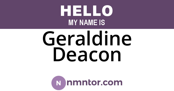 Geraldine Deacon