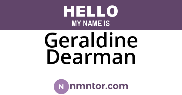 Geraldine Dearman