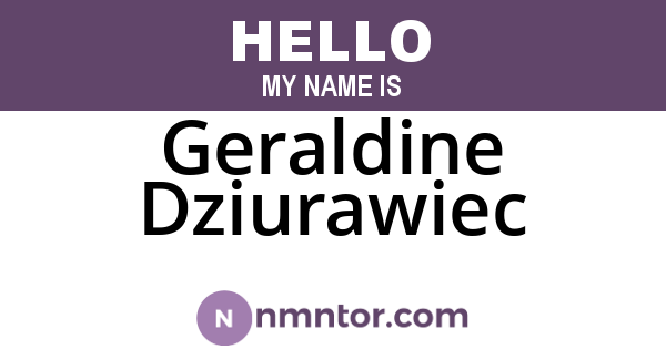 Geraldine Dziurawiec