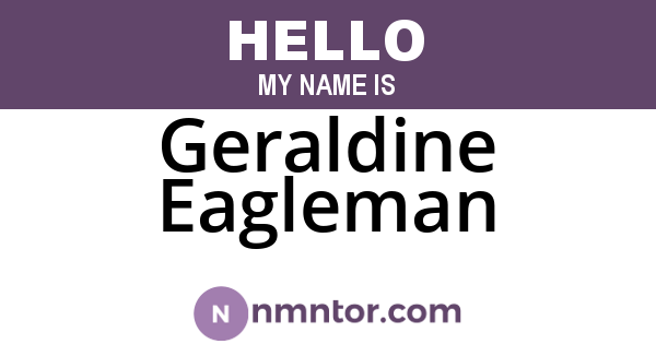 Geraldine Eagleman