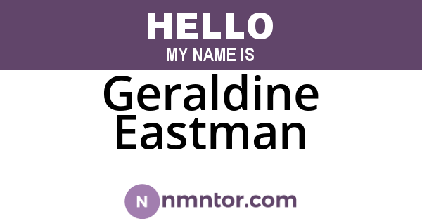Geraldine Eastman