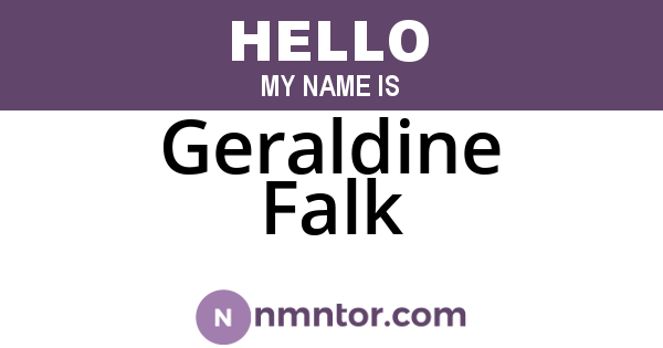 Geraldine Falk
