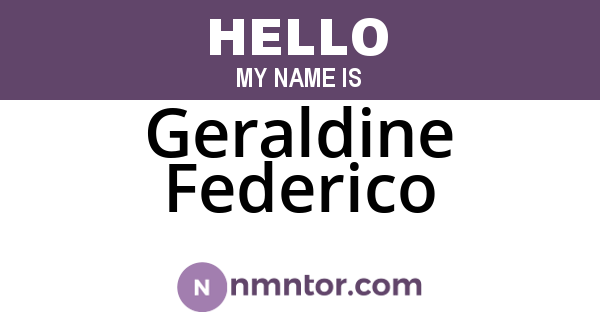 Geraldine Federico
