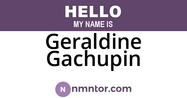 Geraldine Gachupin