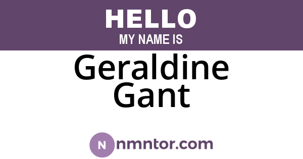 Geraldine Gant
